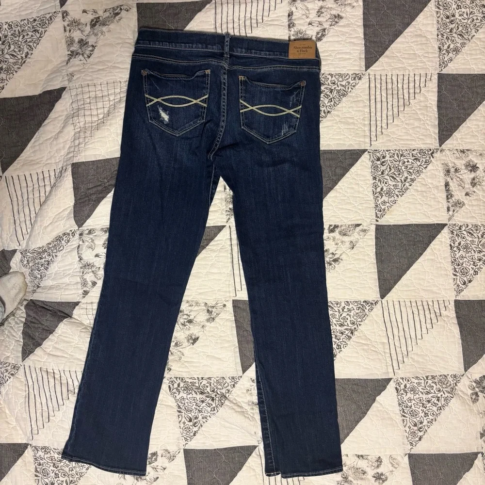 Abercrombie & Fitch Dark Blue Straight Leg Jeans - Picture 3 of 8